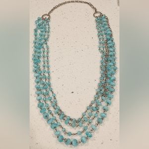 Glass Bead Pale Blue Necklace